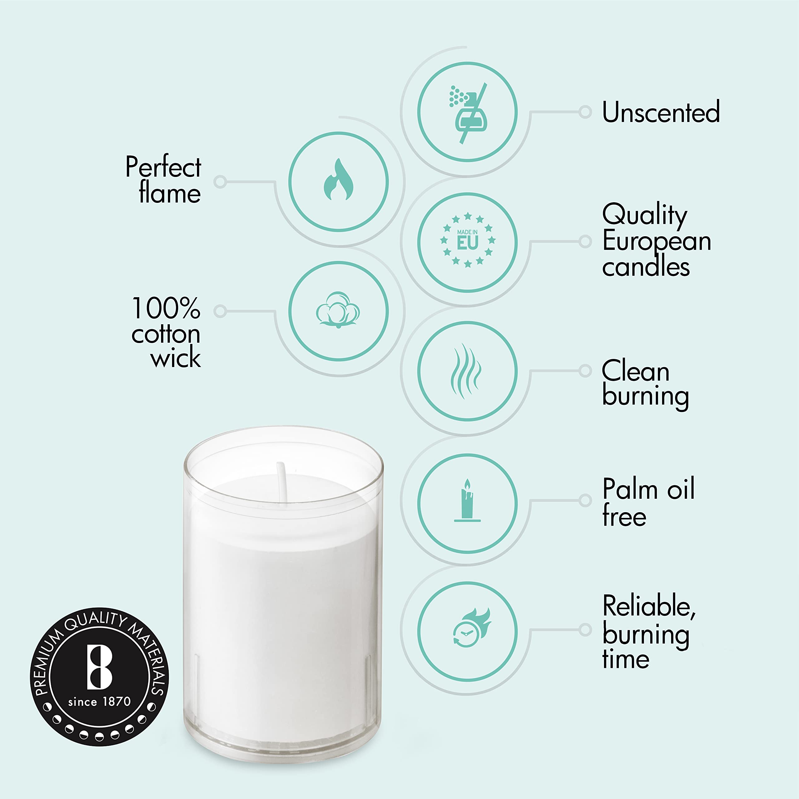 BOLSIUS 24-Hour Votive Candles - 20 Pack Unscented Smokeless Candles in Clear Plastic Cups - Premium European Quality for Restaurants, Weddings, Birthdays & Parties - Perfect for Romantic Dinners, Church Events and Home Decor