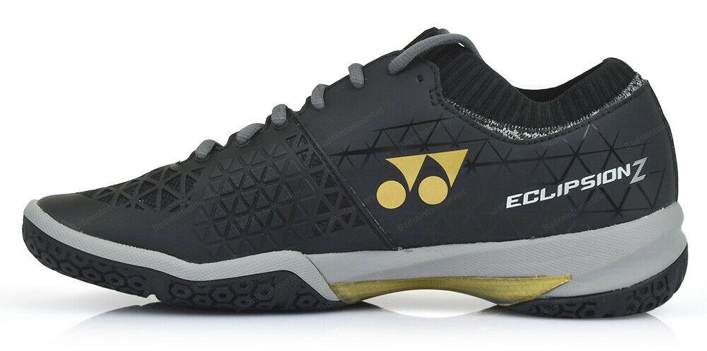 Yonex Power Cushion Eclipsion Z Men's Badminton Shoes - Lightweight & Shock Absorbing for Indoor Court Sports (Black/Gold) - Perfect for Badminton, Squash & Volleyball Players
