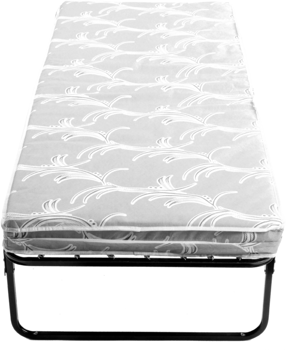 Full Size FRAF48 Rollaway Bed with Mattress Frame - Portable Folding Guest Bed for Home, Office & Travel Use