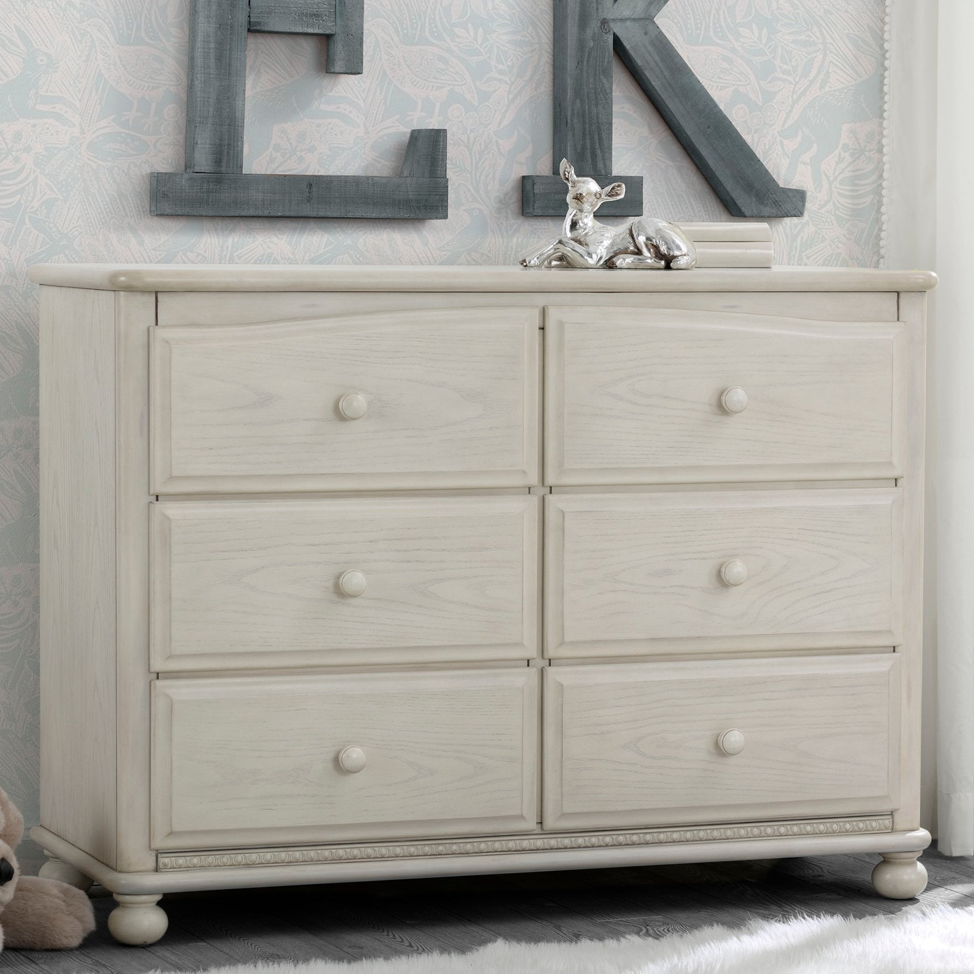 Cortona 6-Drawer Wooden Dresser for Bedroom - Modern Chest of Drawers with Smooth Gliding Drawers for Clothes Storage | Perfect for Master Bedroom, Guest Room & Nursery Organization