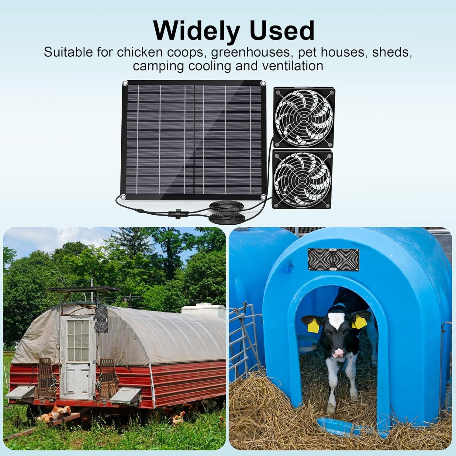 18W Solar Powered Fan with 4.7