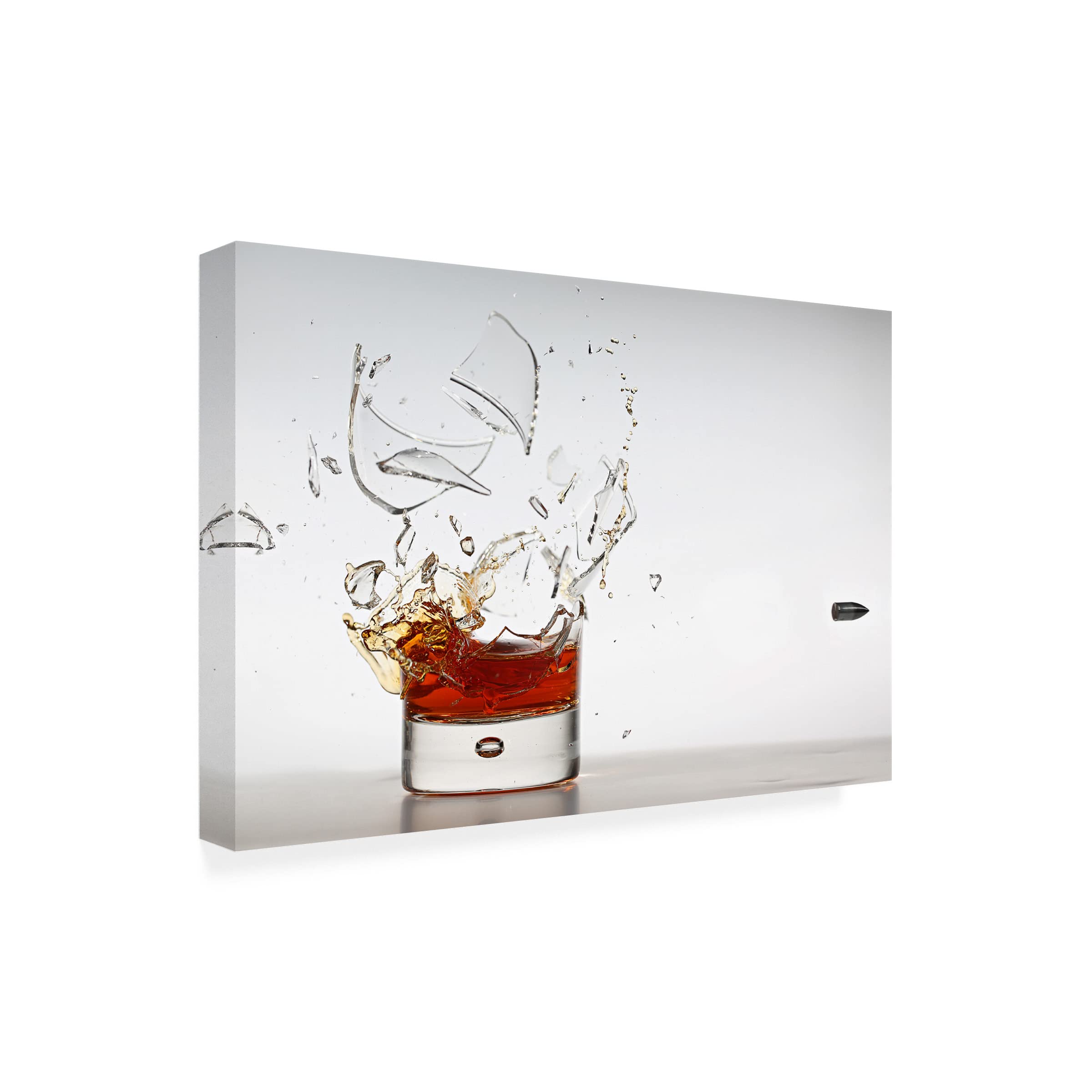 Trademark Fine Art 'Shot Of Whisky' Canvas Wall Art Print by Lex Augusteijn - Modern Home Decor for Living Room, Bar & Office