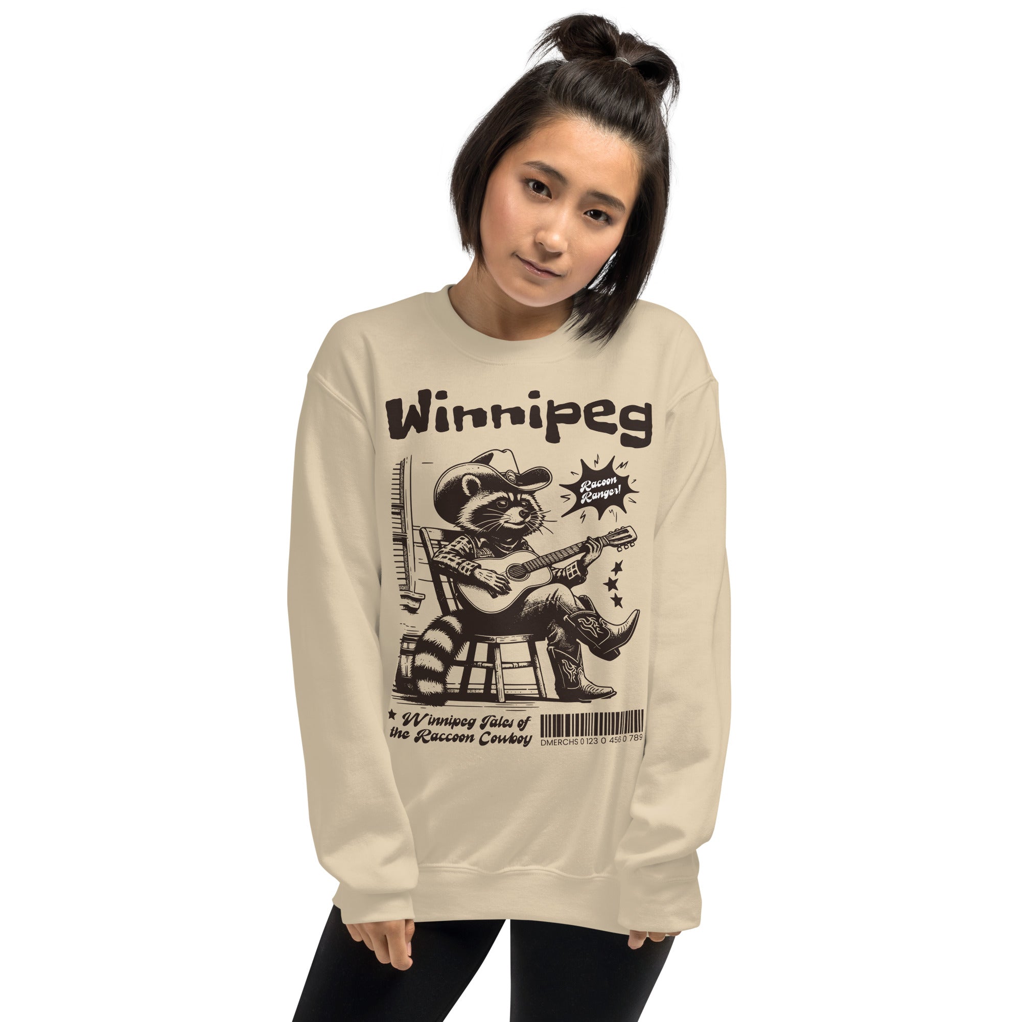 Winnipeg Raccoon Graphic Sweatshirt - Cute Animal Hoodie for Men & Women - Perfect for Casual Wear, Street Style & Outdoor Activities