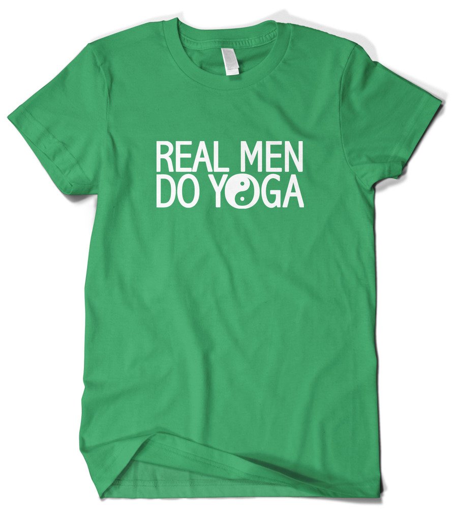 Cybertela Men's Yoga T-Shirt - Funny Workout Tee for Yoga & Gym - Comfortable Cotton Shirt for Men's Fitness & Active Lifestyle