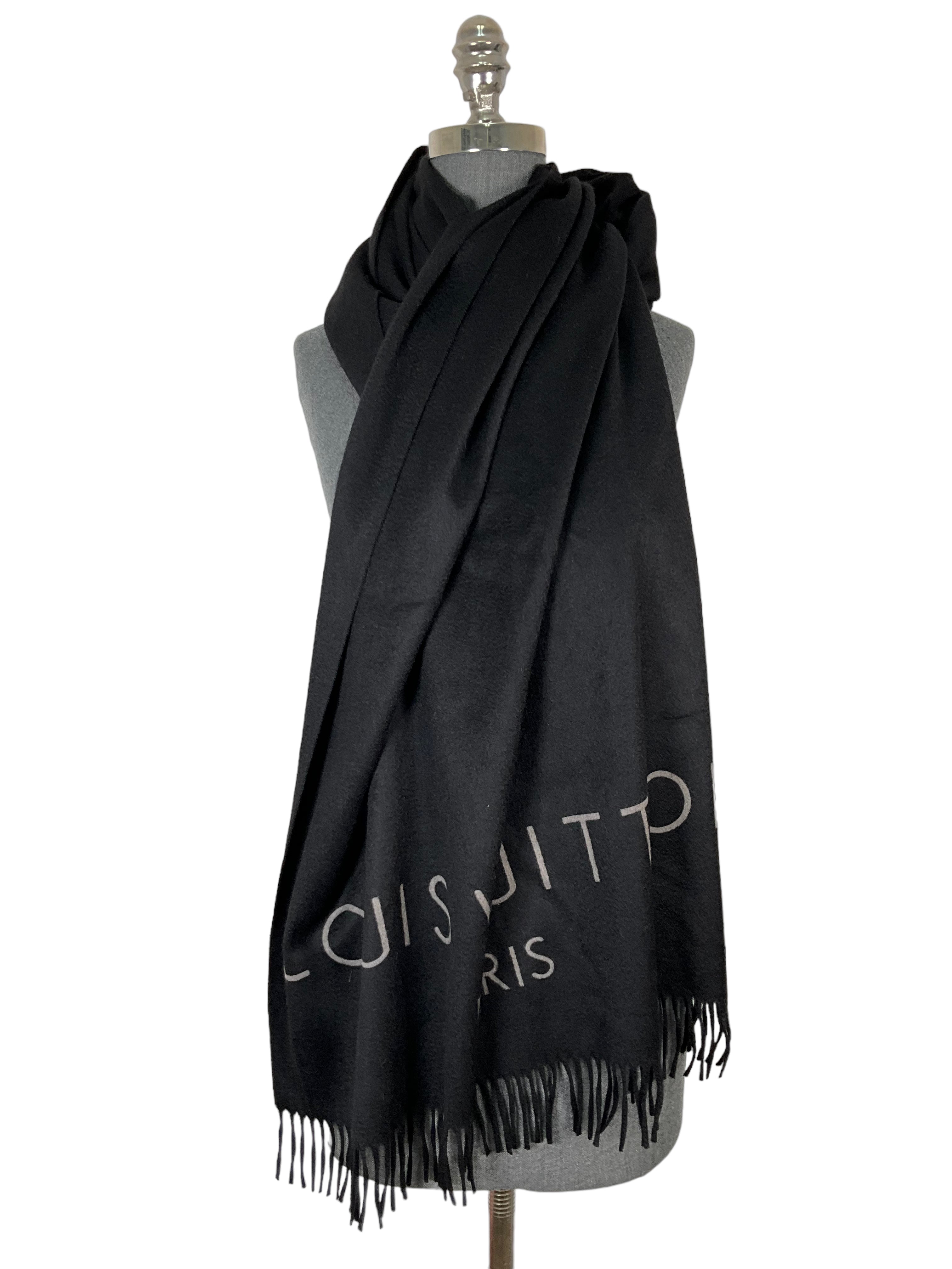 Louis Vuitton Extra Large Cashmere Scarf - Luxury Winter Wrap for Women & Men - Perfect for Cold Weather, Travel & Fashion Accessories