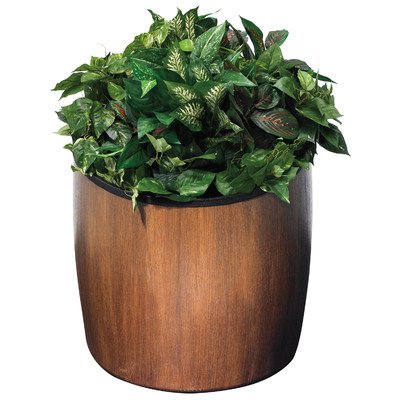 Round Ceramic Planter Pot - Walnut Brown Color for Indoor Plants, Succulents & Herbs | Perfect for Home Decor, Office Desk & Garden Use