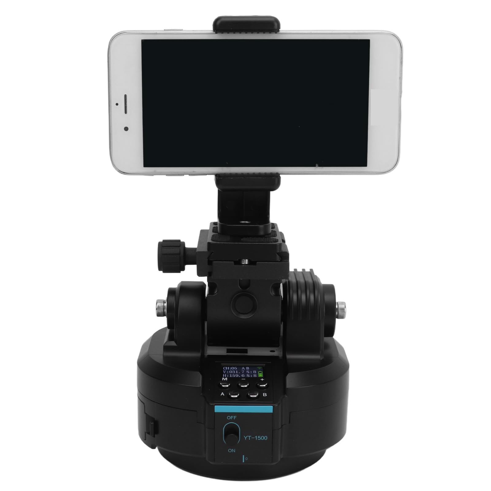 Tbest 2.4G Wireless Motorized Pan Tilt Head - 360° Panoramic Remote Control Tripod Mount for Smartphone & Camera | Perfect for Vlogging, Live Streaming & Time-Lapse Photography