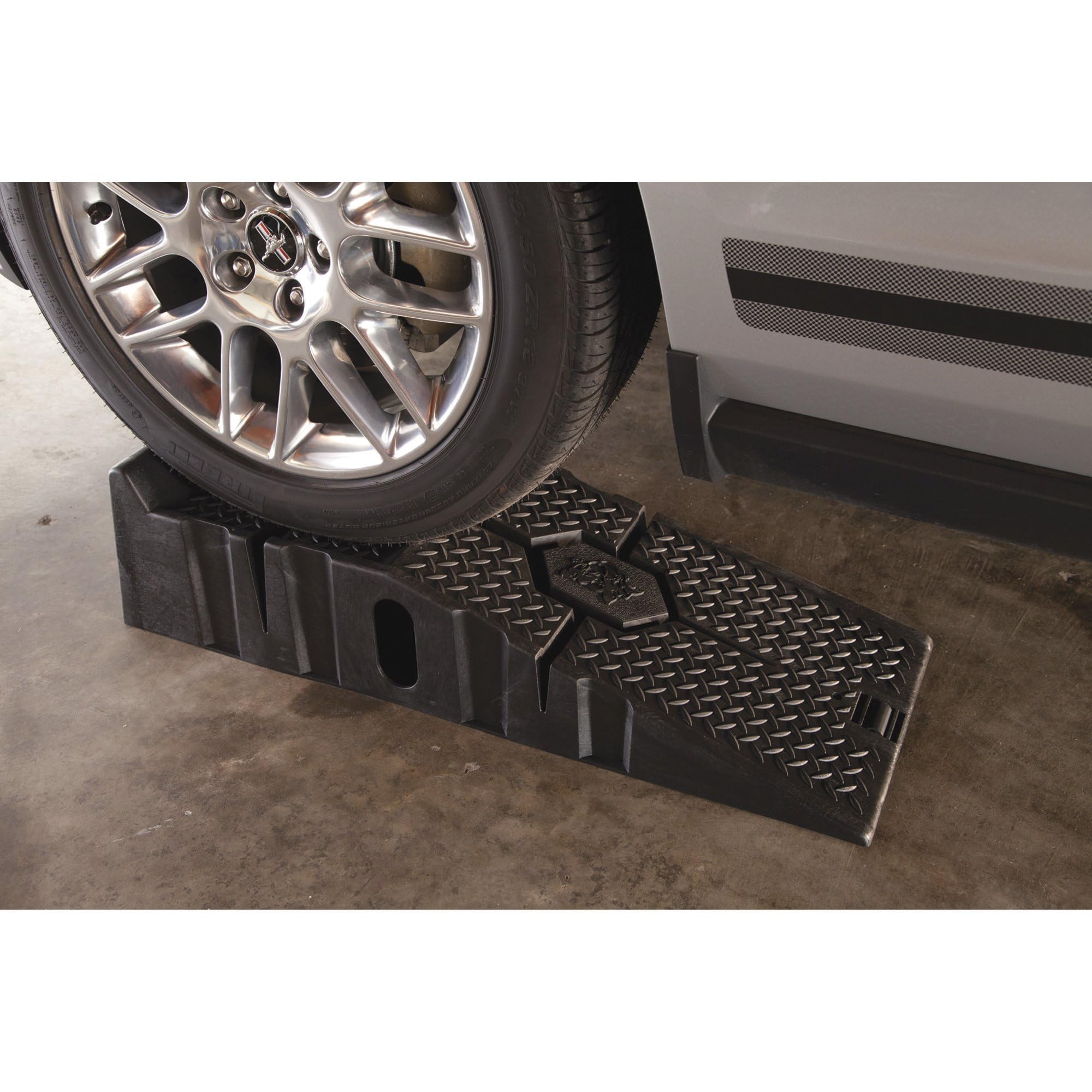 FloTool 11912 RhinoRamps MAX Vehicle Ramps - Heavy Duty 16,000lb Capacity Car Ramps Set of 2 for Truck, SUV & ATV Maintenance - Perfect for Oil Changes, Tire Rotations & DIY Auto Repairs