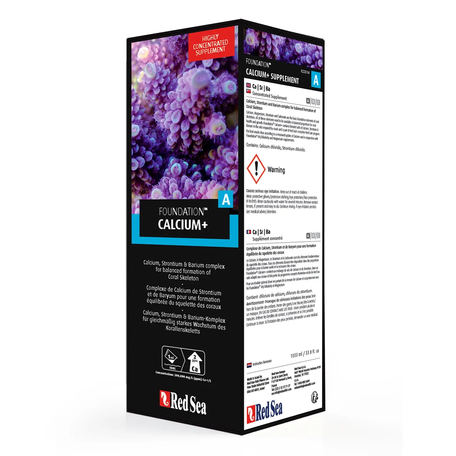 Red Sea Foundation A Calcium+ Supplement for Marine Aquariums – Essential Coral Growth & Health Support for Saltwater Reef Tanks