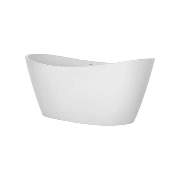 Empava 59 Inch Freestanding Soaking Bathtub with 7 Color Changing LED Lights - Modern Acrylic Bathtub for Spa Relaxation at Home (59FT1518LED) | Perfect for Master Bathroom, Luxury Bath Experience