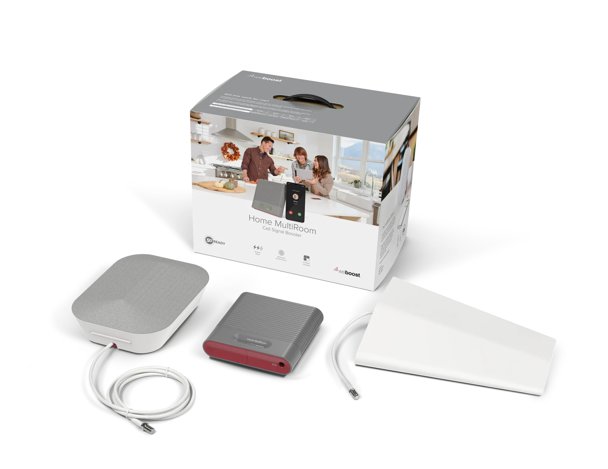 WilsonPro Home MultiRoom Cell Phone Signal Booster Kit - Enhance 4G LTE & 5G Coverage for Home & Office | Perfect for Large Houses, Remote Work & Rural Areas