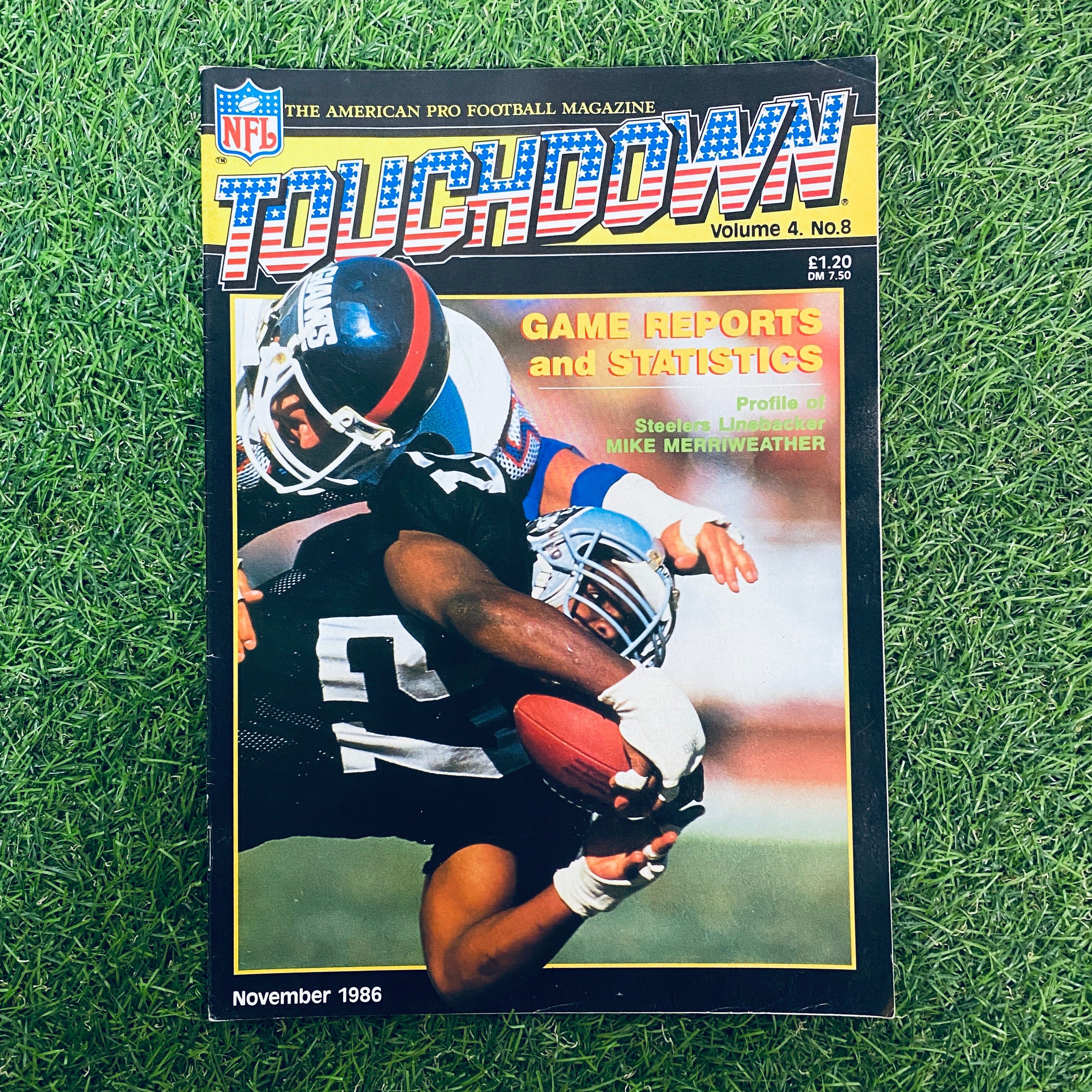 Touchdown Magazine November 1986 Volume 4 No. 8 - Vintage Football Collectible for Sports Memorabilia Enthusiasts | Perfect for Display, Gifts & Nostalgic Collections