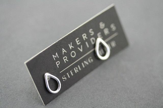 Open Teardrop Stud Earrings - 925 Sterling Silver Dangle Earrings for Women - Perfect for Casual, Party & Everyday Wear