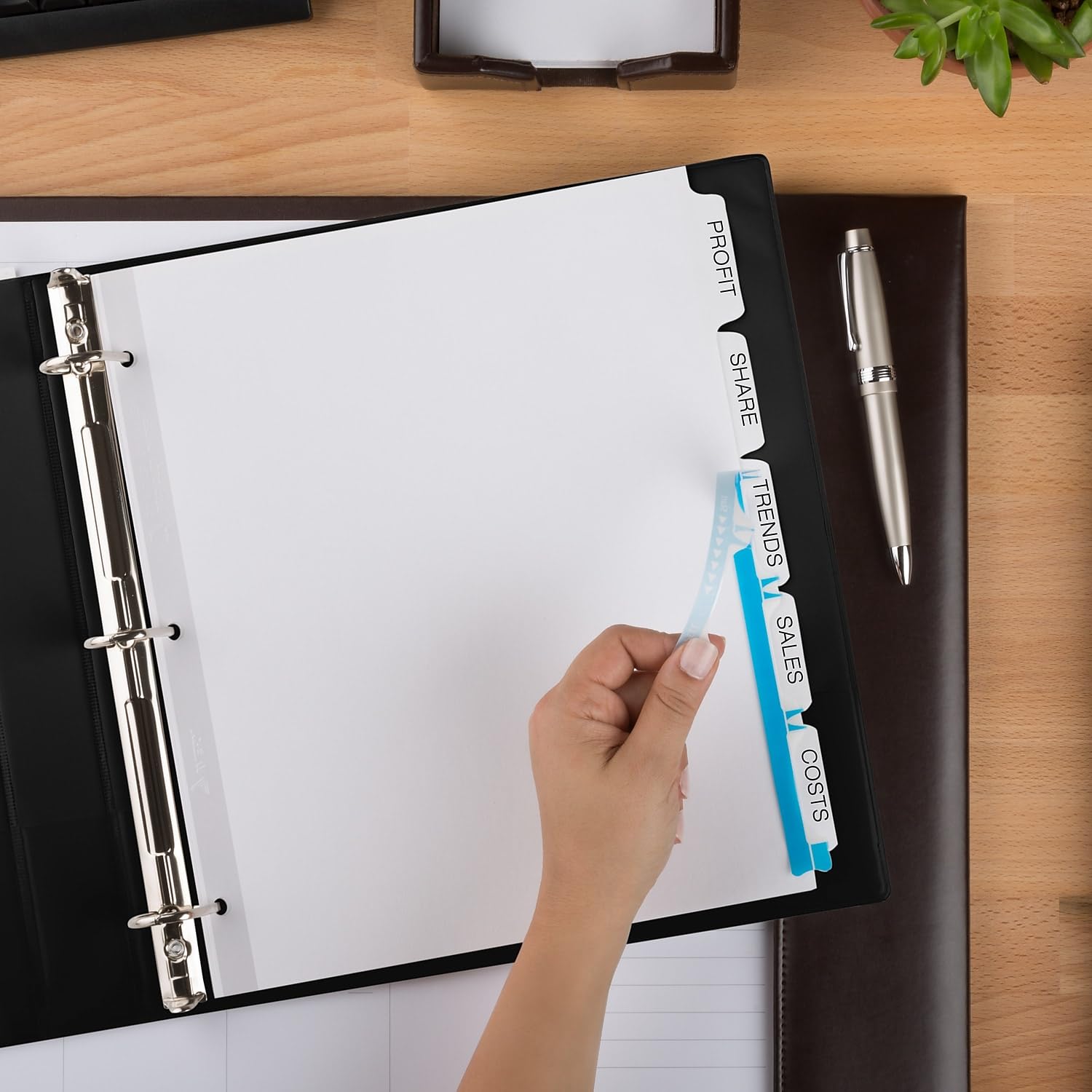 Avery 11438 Index Maker Xtra-Wide Dividers, 9-1/4 x 11-1/4 Inches, White, 5 Tabs per Set – Perfect for Office Filing, School Binders, and Document Organization