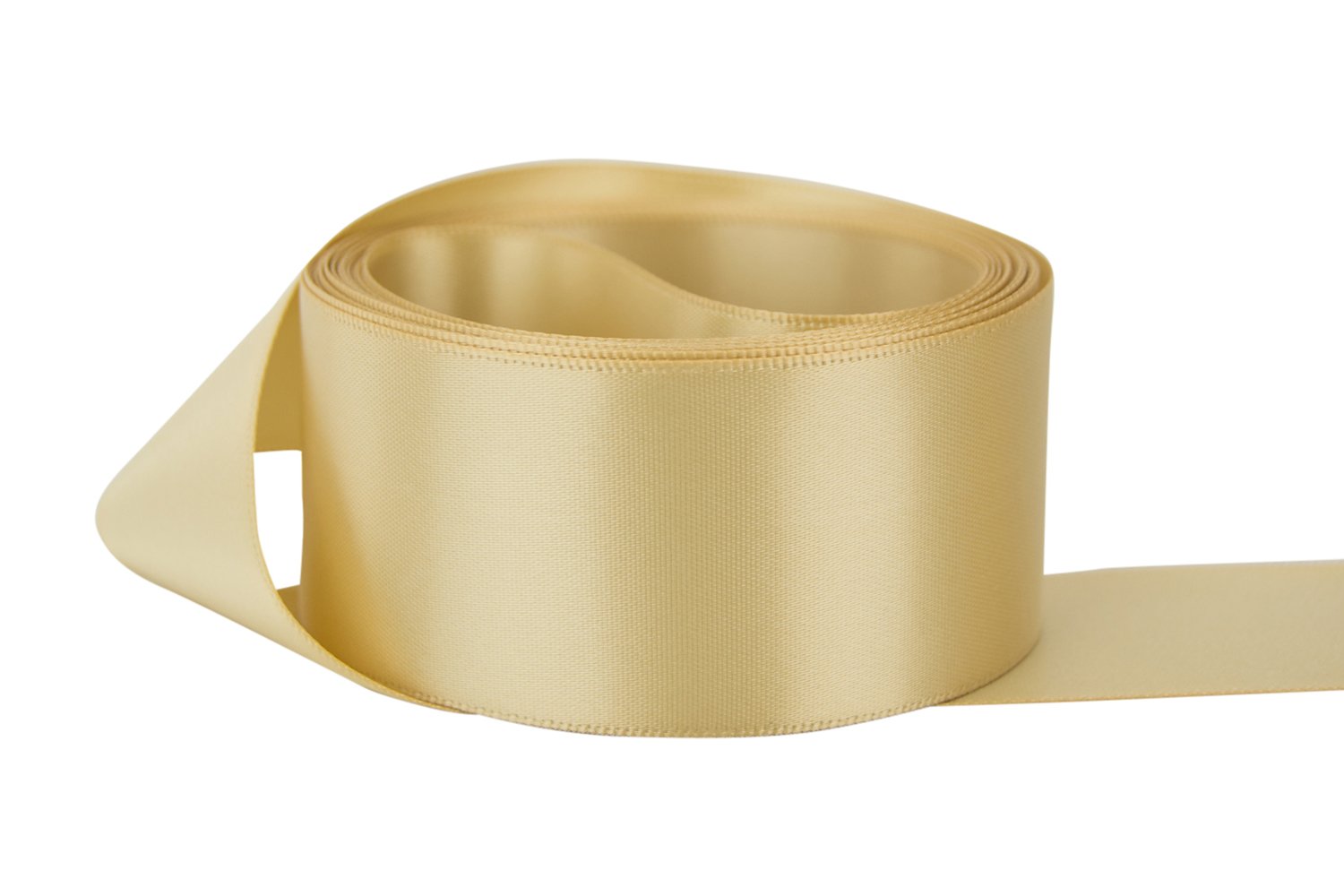 Double Faced Satin Ribbon 7/8 Inch Beige - 100% Polyester Craft Ribbon by The Yard for Gift Wrapping, Hair Bows, Wedding Decor & DIY Projects