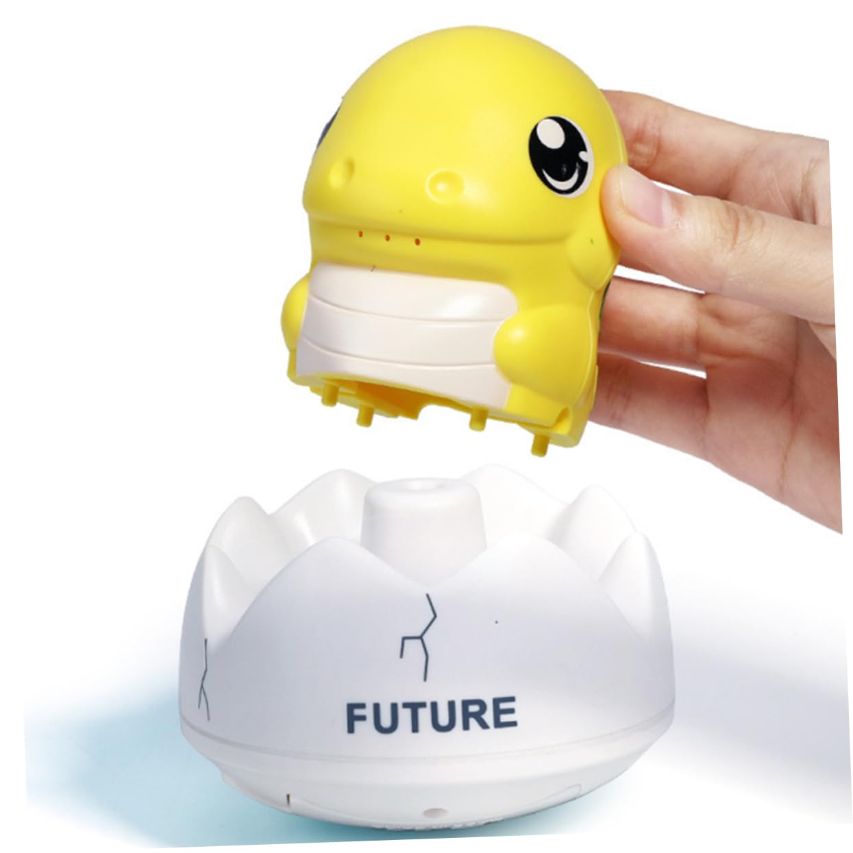 UPKOCH 4 Pack Dinosaur Bath Toys for Kids - 1200mAh Battery Powered Floating Bathtub Toys (Yellow) - Fun Bath Time & Pool Play for Toddlers