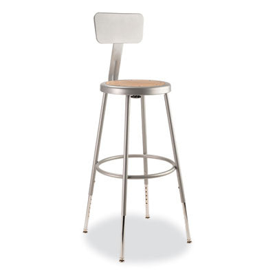 NPS 6200 Series Heavy Duty Adjustable Stool with Backrest - 25