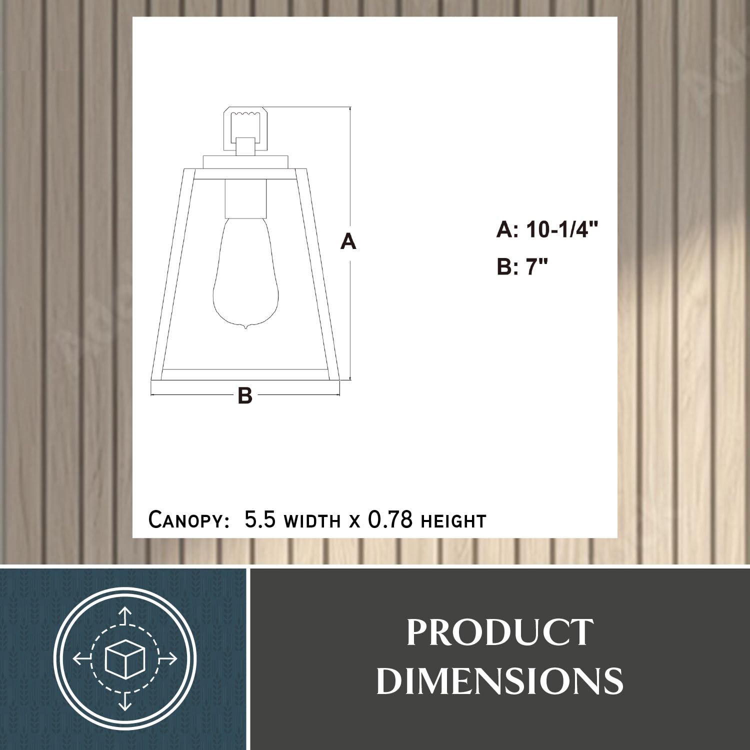 VAXCEL Grant 7-inch Black Farmhouse Mini Pendant Lantern - Indoor/Outdoor Hanging Ceiling Light with Clear Glass Panels - Perfect for Kitchen Island, Dining Room, Porch & Patio Lighting