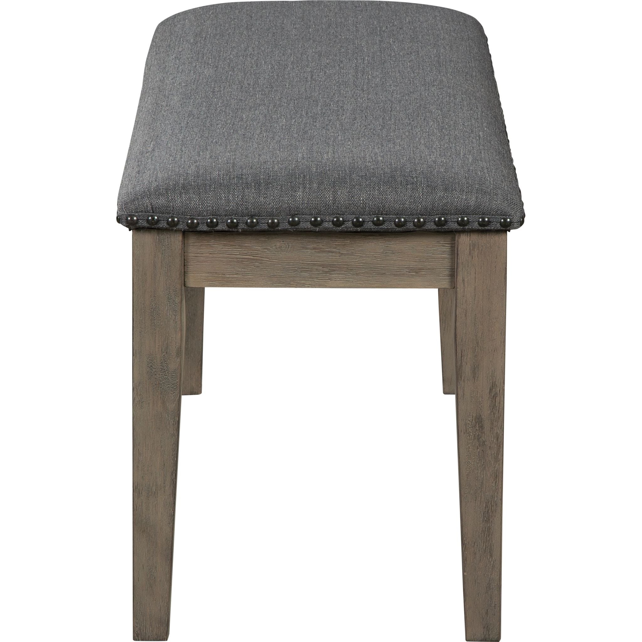Aldwin Bench - Modern Gray Wooden Bench with Sturdy Metal Legs (D617 00) - Perfect for Entryway, Living Room, or Bedroom Seating