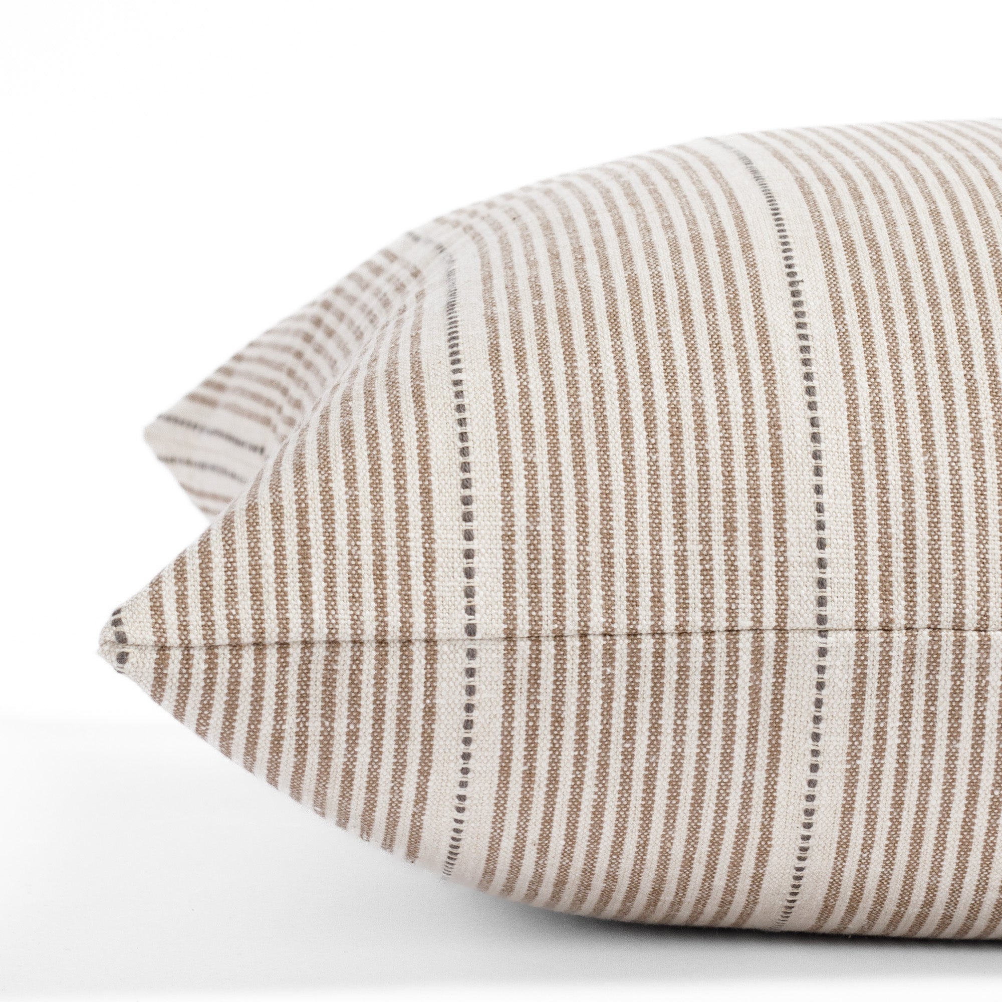 Harper Stripe 20x20 Decorative Throw Pillow Cover - Soft Cotton Square Cushion Case for Sofa, Bed, Living Room & Coffee Shop Decor