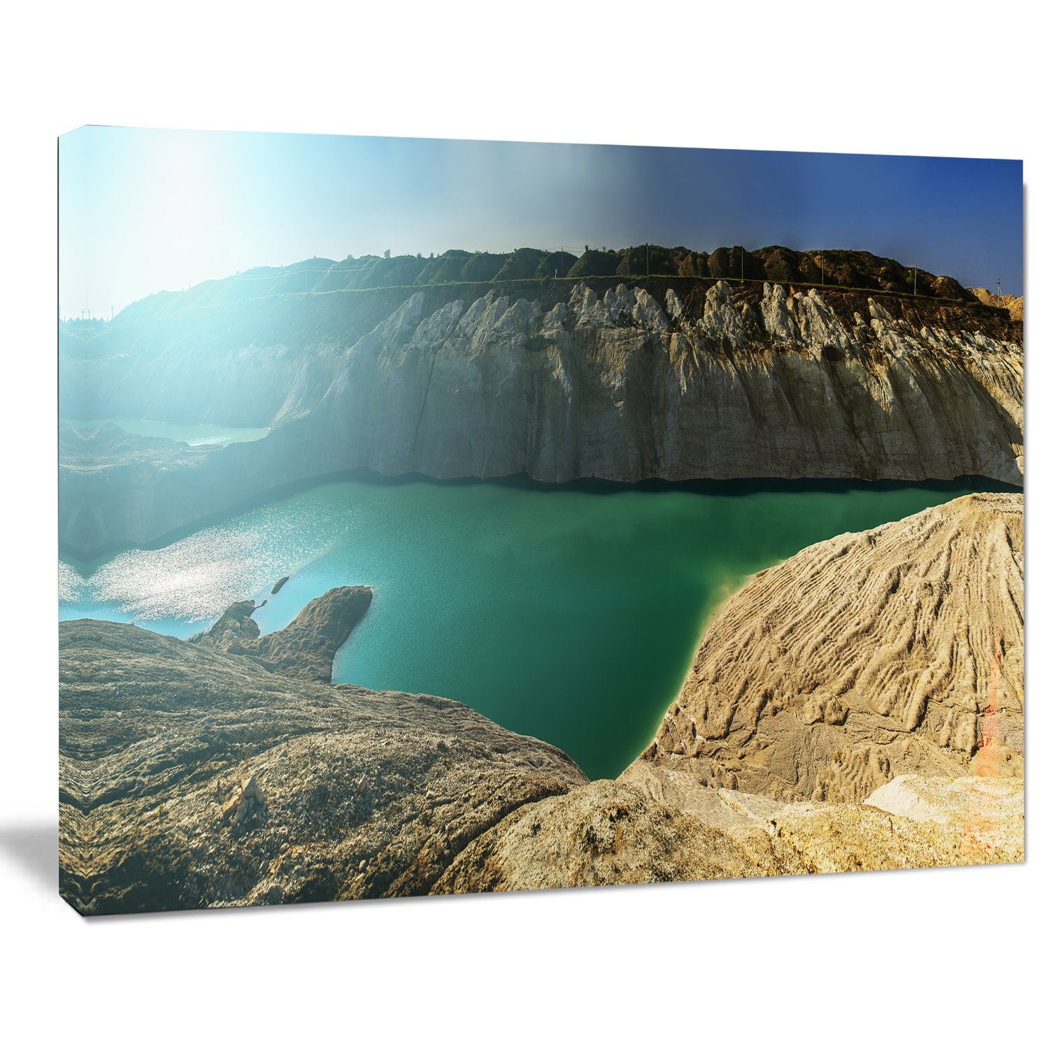 Belarus Chalk Quarry Panoramic Landscape Wall Art Print - Perfect for Living Room, Bedroom & Office Decor