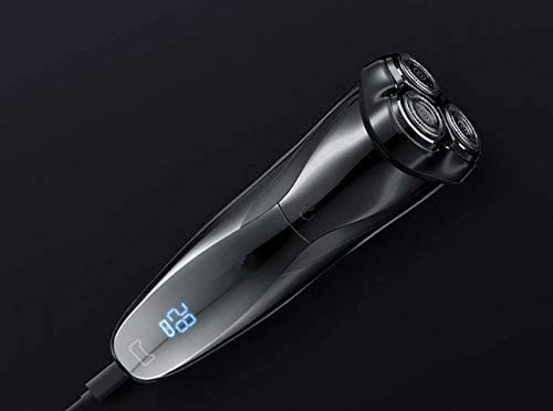3D Rechargeable Waterproof IPX7 Electric Shaver for Men - Cordless Wet & Dry Rotary Shaving Razor with Time Display & Travel Case - Perfect for Home, Gym, and Travel Use