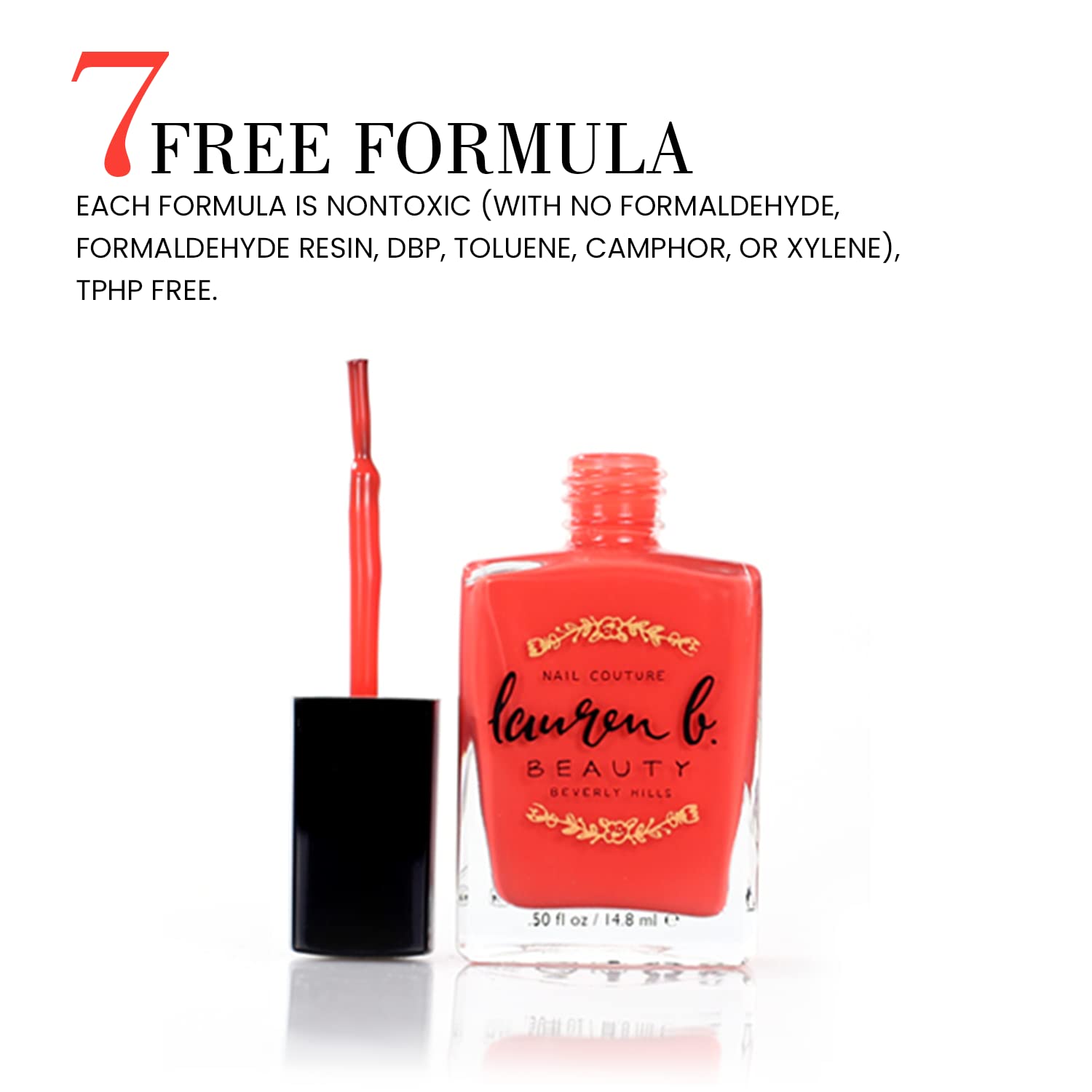 Lauren B. Sunset Blvd Nail Polish - Vegan, Quick Dry & Natural Nail Art Polish | Long Lasting Manicure Supplies for Women | Perfect for Daily Wear, Parties & Special Occasions