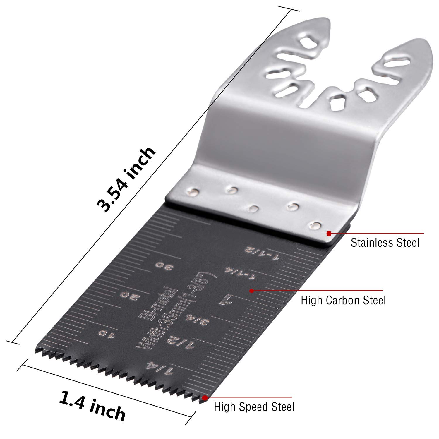 Ettonsun 20Pcs Bi-Metal Oscillating Multitool Saw Blades - Universal Multi-Purpose Blades for Cutting Metal & Wood - Compatible with Dewalt, Fein, Bosch, Dremel, Ryobi & More - Perfect for DIY Projects, Home Renovations & Professional Woodworking