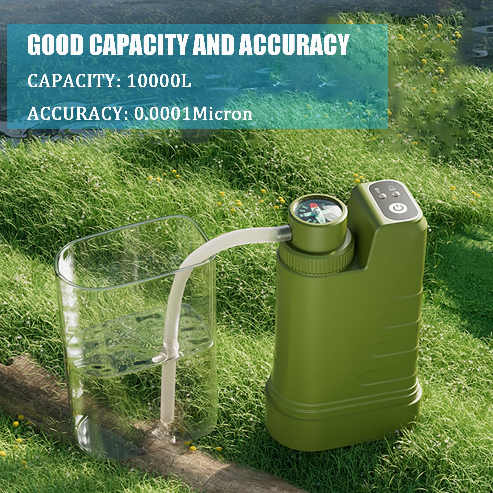 Portable Electric Water Filter Purifier - Survival & Camping Essential for Travel, Backpacking, Hiking, and Emergency Preparedness | Clean Drinking Water Anywhere