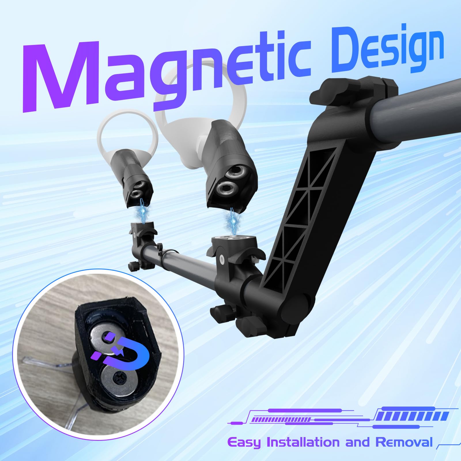 **Magnetic VR Gun Stock for Meta Quest 2 – Lightweight & Quick-Release Rifle Grip Controller Accessory – Compatible with Quest 2 – Perfect for FPS Gaming & Immersive VR Shooting Experiences**
