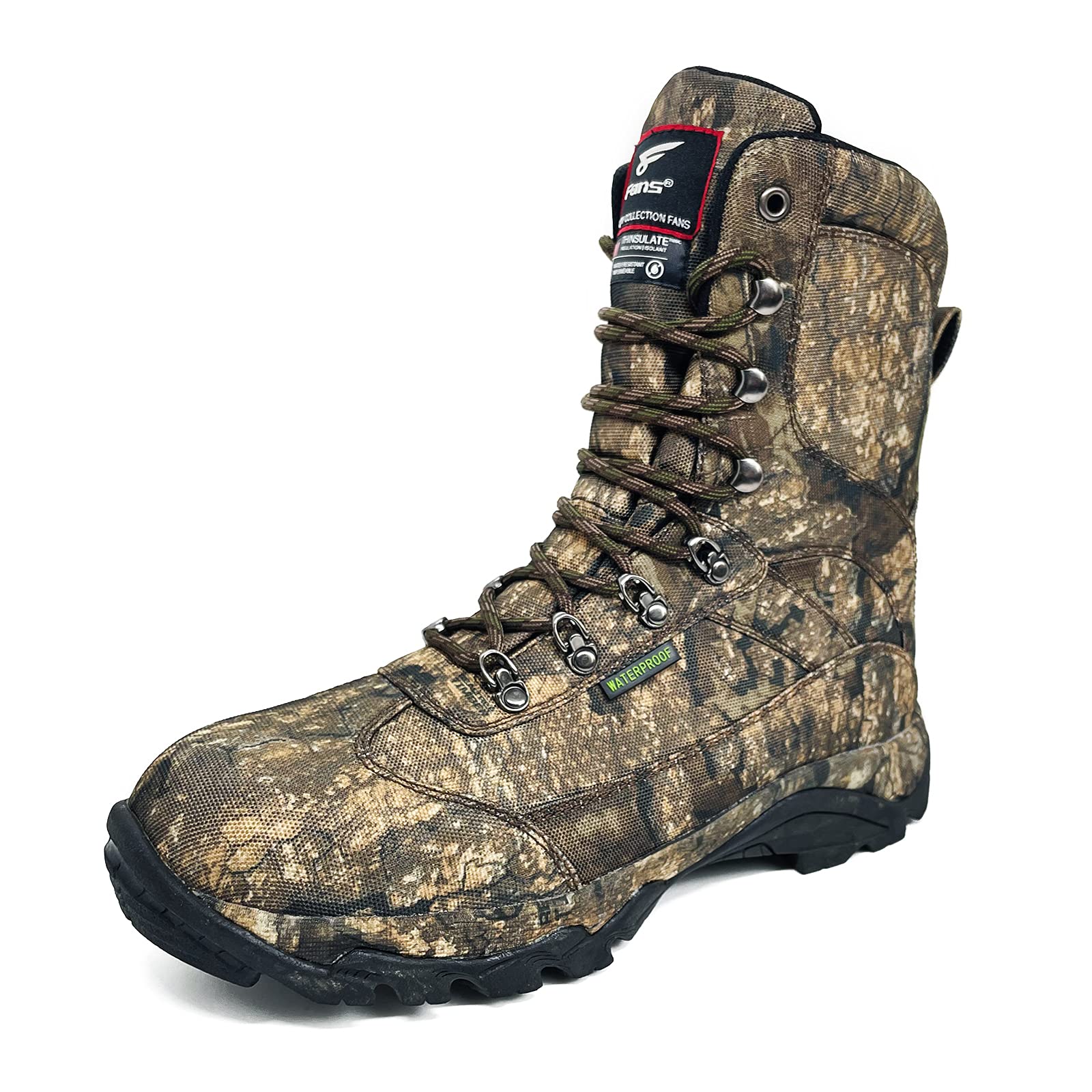 Men's 8 Fans Hunting Boots - 800g Thinsulate Insulated Winter Boots with Memory Foam Insole for Turkey Hunting, Hiking & Outdoor Adventures - Perfect for Cold Weather Hunting and Winter Hiking