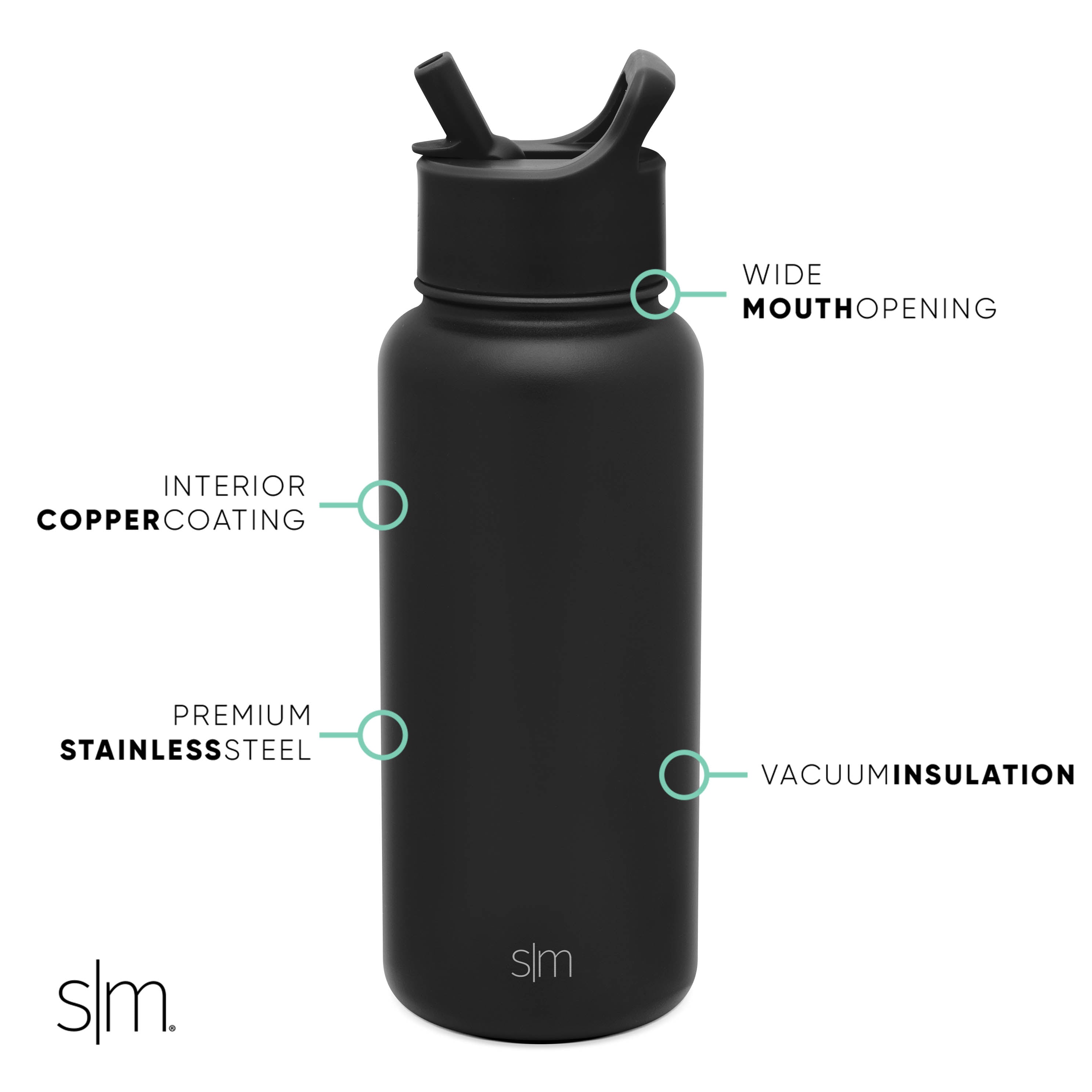 NFL Summit Insulated Stainless Steel Water Bottle with Straw Lid - Keep Hydrated at Games, Gym & Outdoor Adventures