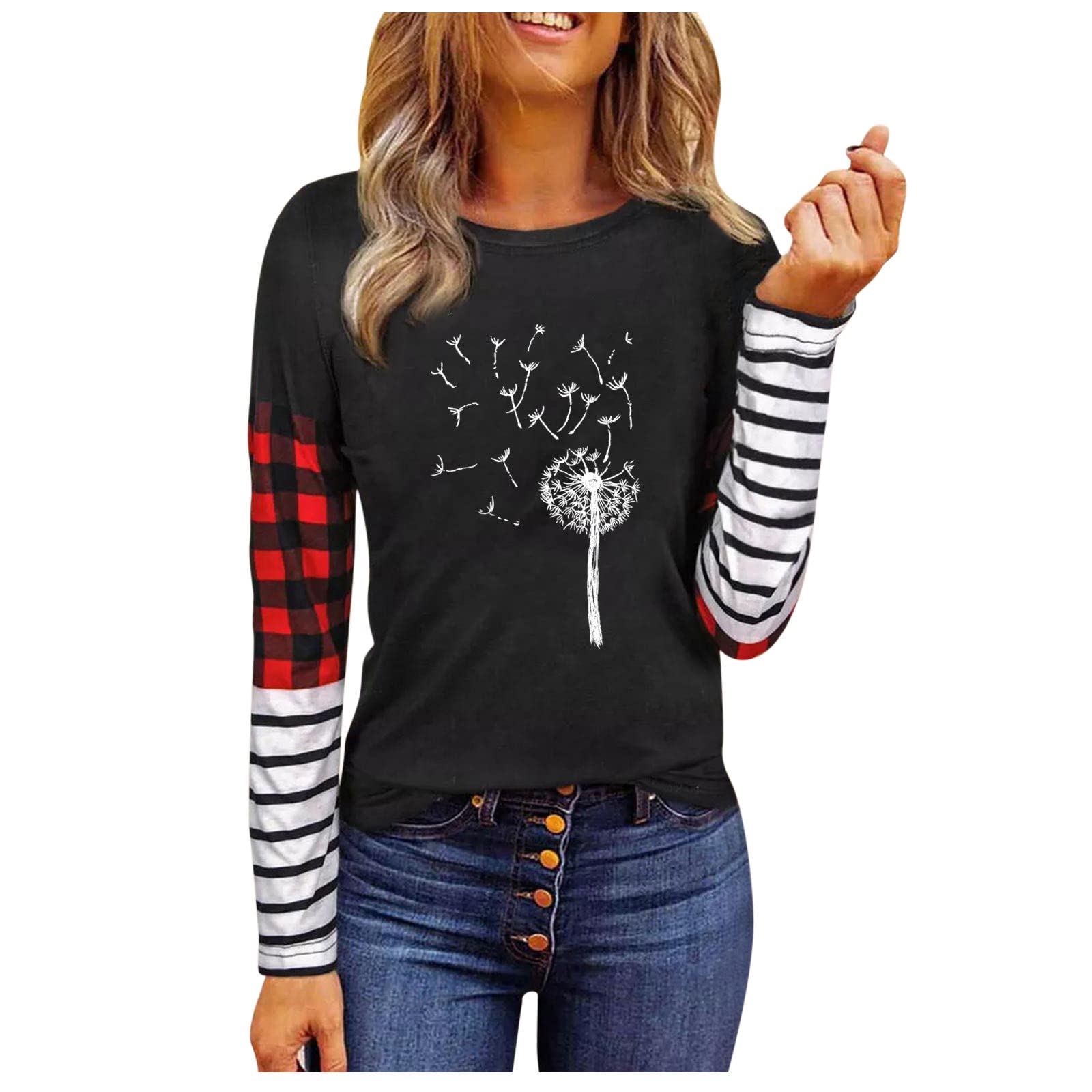 Women's Long Sleeve T-Shirt - Soft Performance Tunic Top with Round Neck for Casual Wear | Perfect for Work, Yoga & Everyday Comfort