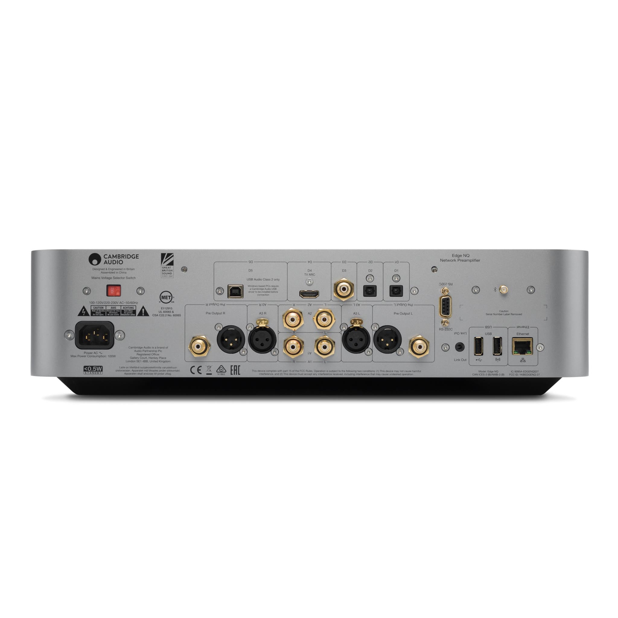 Cambridge Audio Edge NQ Preamplifier - Hi-Fi Network Player & DAC with Streaming - Perfect for Home Audio Systems & Music Enthusiasts