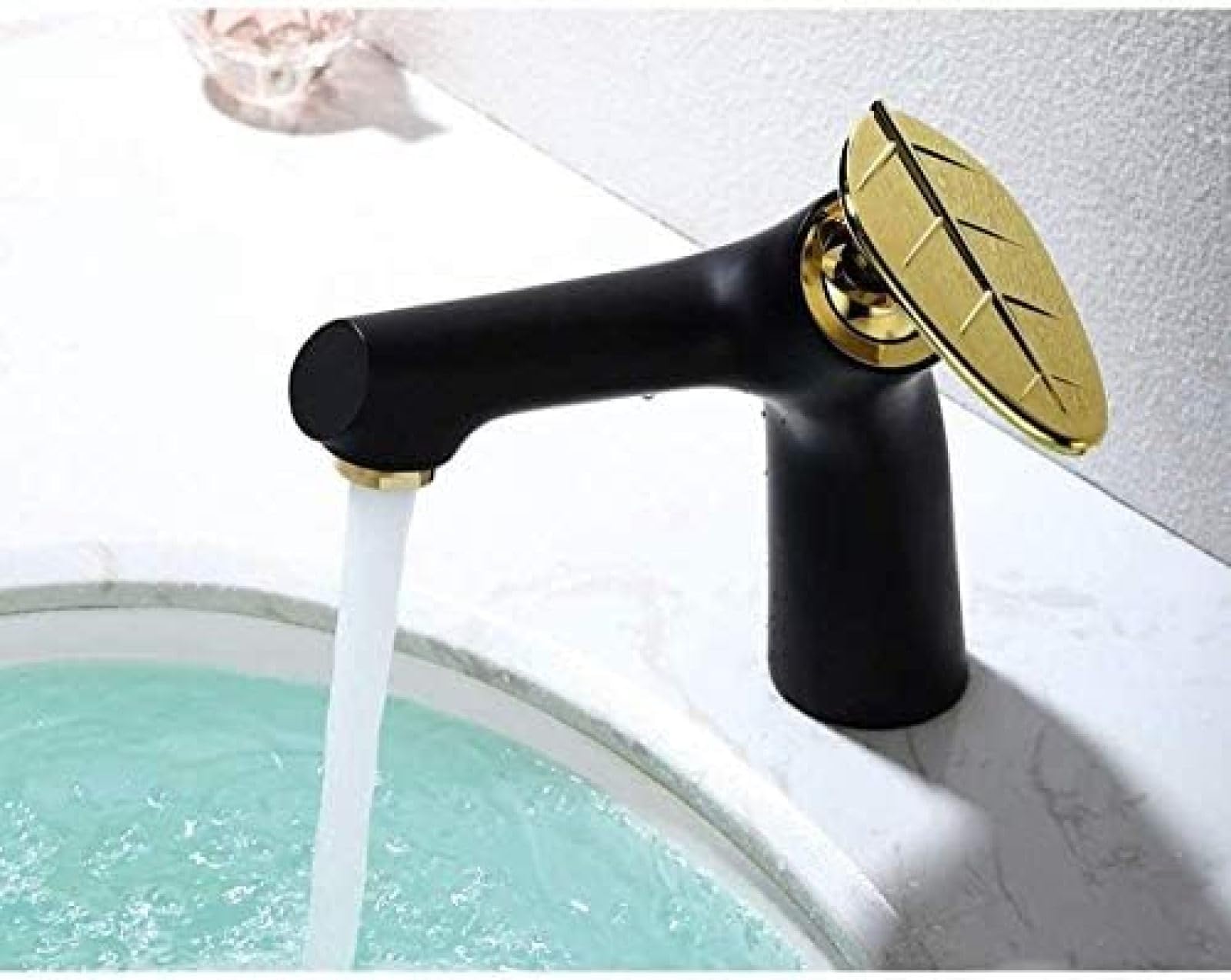 Antique Brass Kitchen Faucet - Hot & Cold Water Mixer Tap for Bathroom Basin