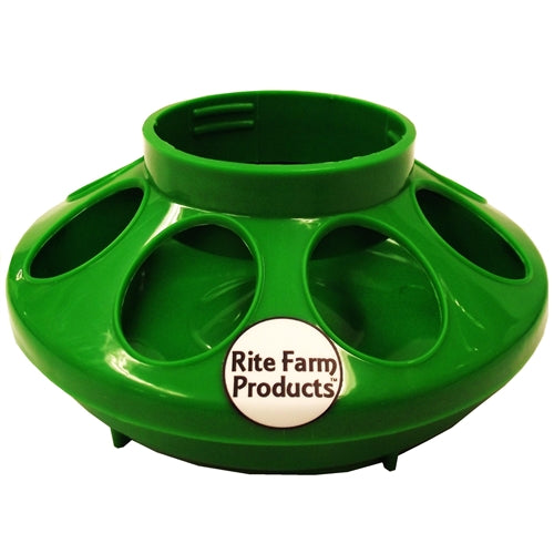 Rite Farm Green Chick Feeder & Waterer with Jars - Durable Poultry Feeding System for Baby Chicks & Ducklings - Perfect for Backyard Coops & Small Farms
