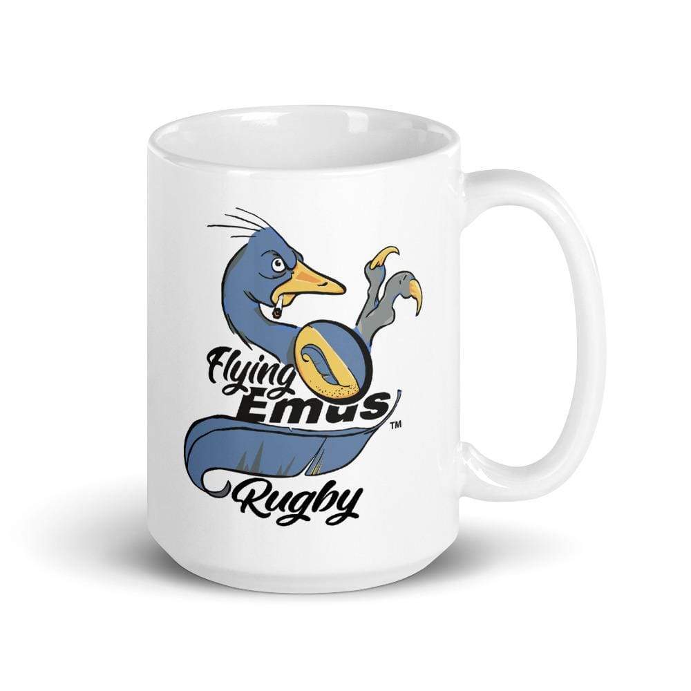 Flying Emus Rugby Mug - Funny Novelty Coffee Cup for Rugby Fans - Perfect Gift for Sports Lovers & Office Use