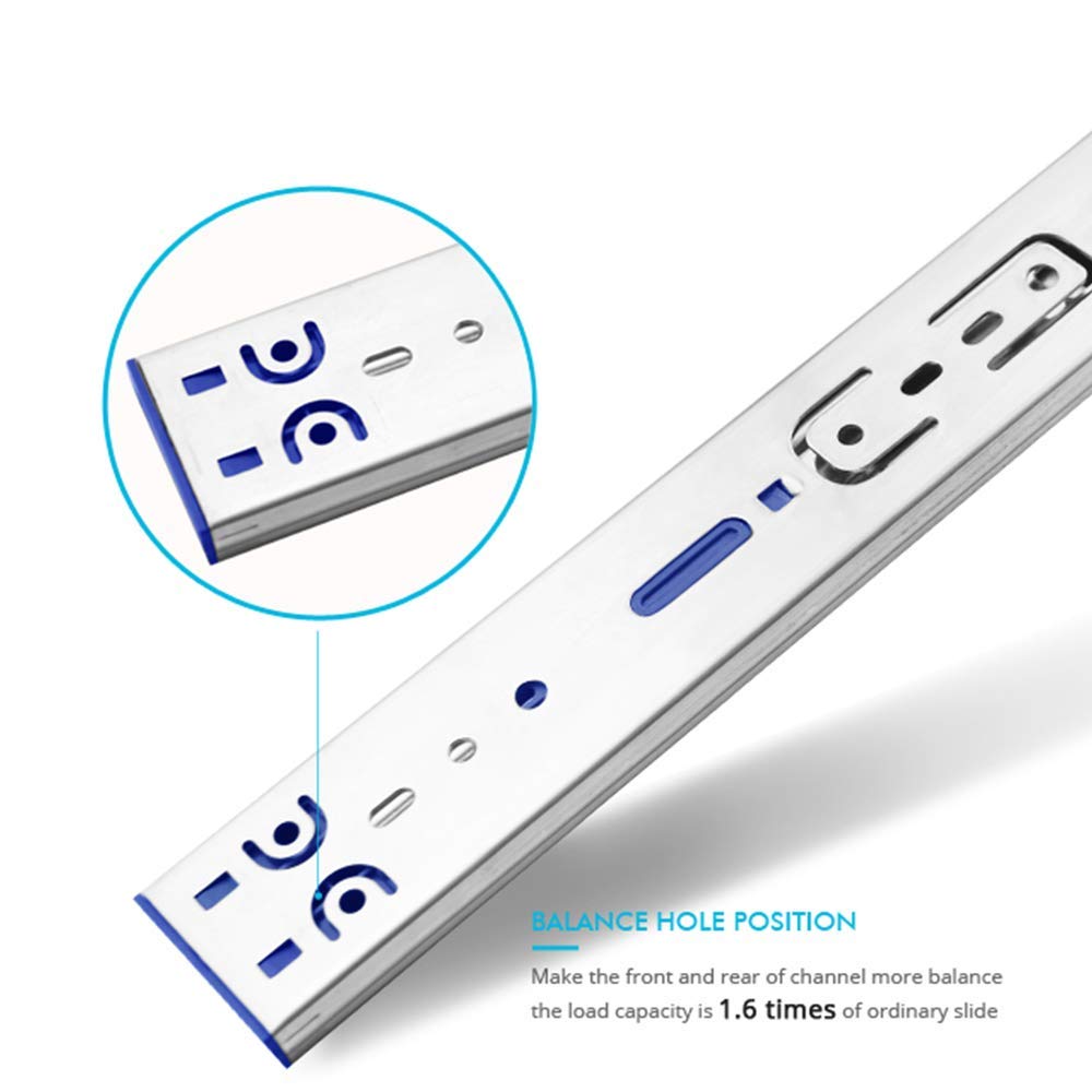 6 Pairs 14-Inch 3-Section Soft Close Ball Bearing Drawer Slides, 100LB Capacity Side Mount Full Extension - Perfect for Kitchen Cabinets, Office Furniture & DIY Storage Solutions