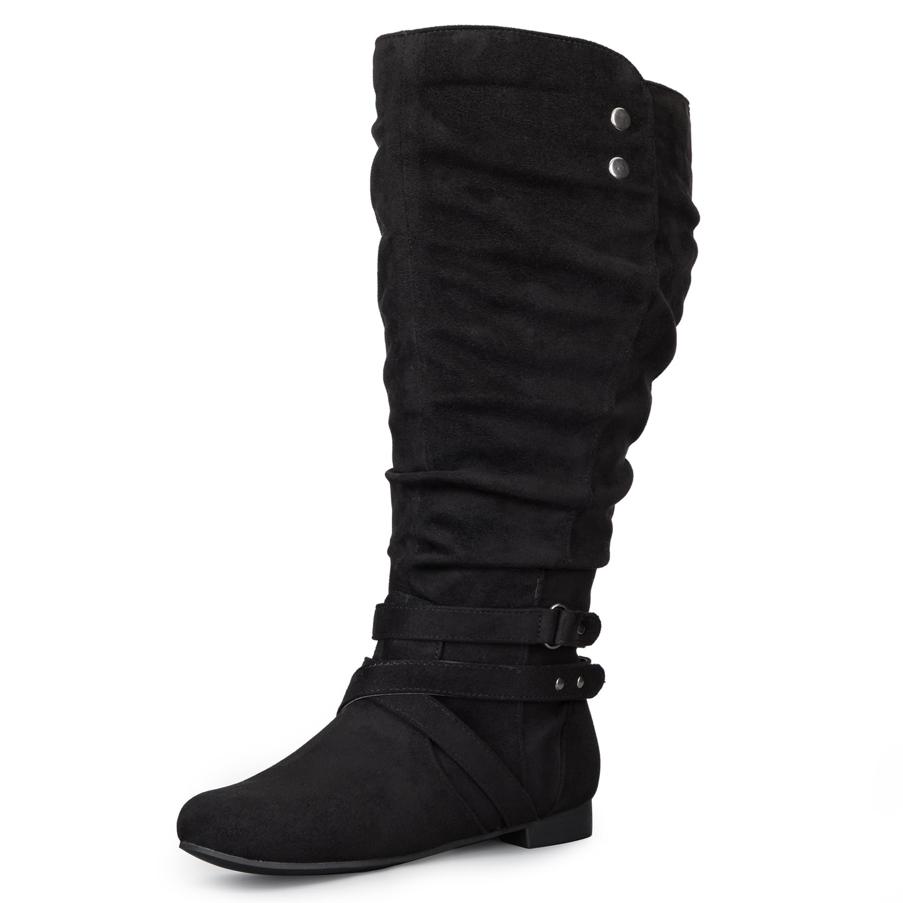 MySoft Women's Wide & Extra Wide Calf Knee High Boots - Flat Comfortable Tall Boots with Side Zippers for Work, Winter & Casual Outfits