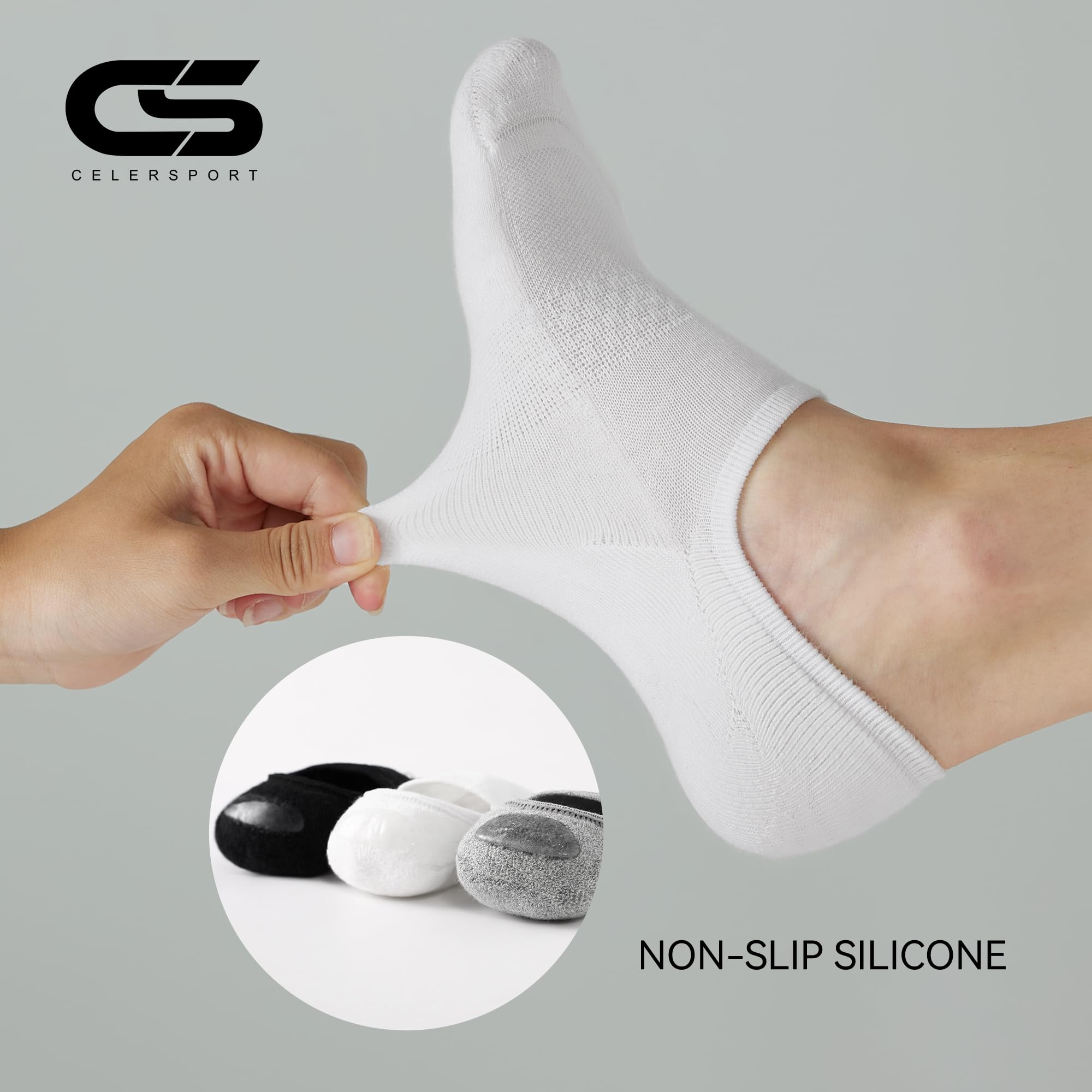 CELERSPORT 4/8 Pairs No Show Socks - Athletic Cushioned Low Cut for Men & Women - Perfect for Running & Sneakers