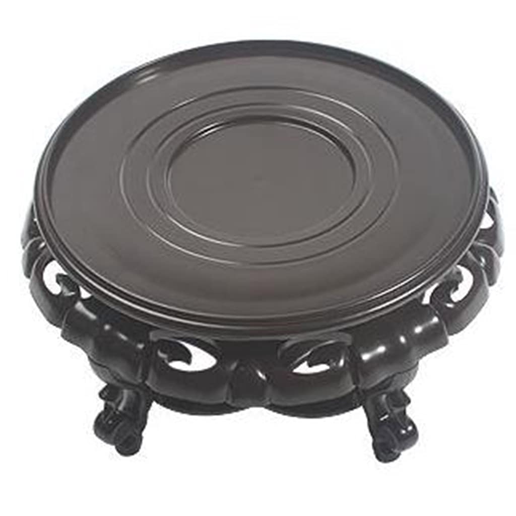 Heavy Duty Round Plastic Plant Stand - 29CM Brown Potted Holder for Indoor & Outdoor Garden, Flower Pot Base with Saucer - Perfect for Balcony, Patio, and Home Decor