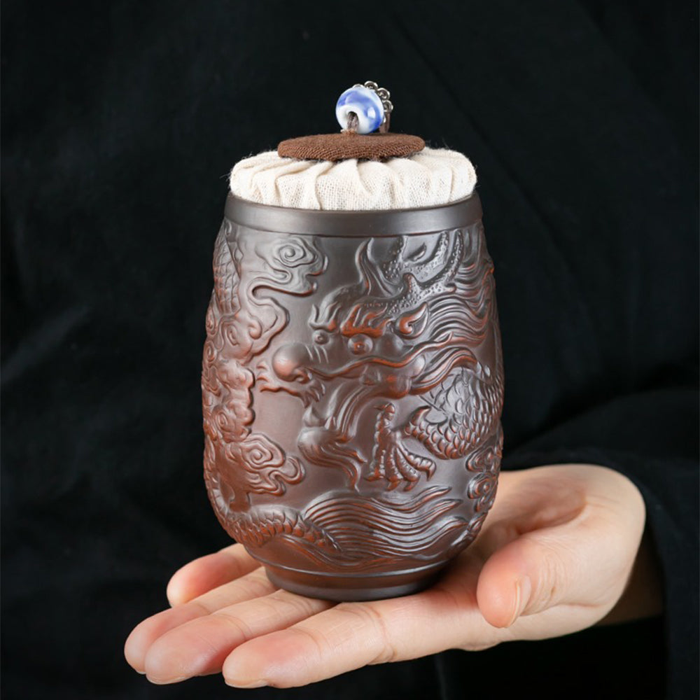 Premium Purple Pottery Dragon Automatic Tea Set - Traditional Chinese Ceramic Tea Maker for Home & Office Use - Perfect for Relaxation, Gifts & Tea Ceremonies