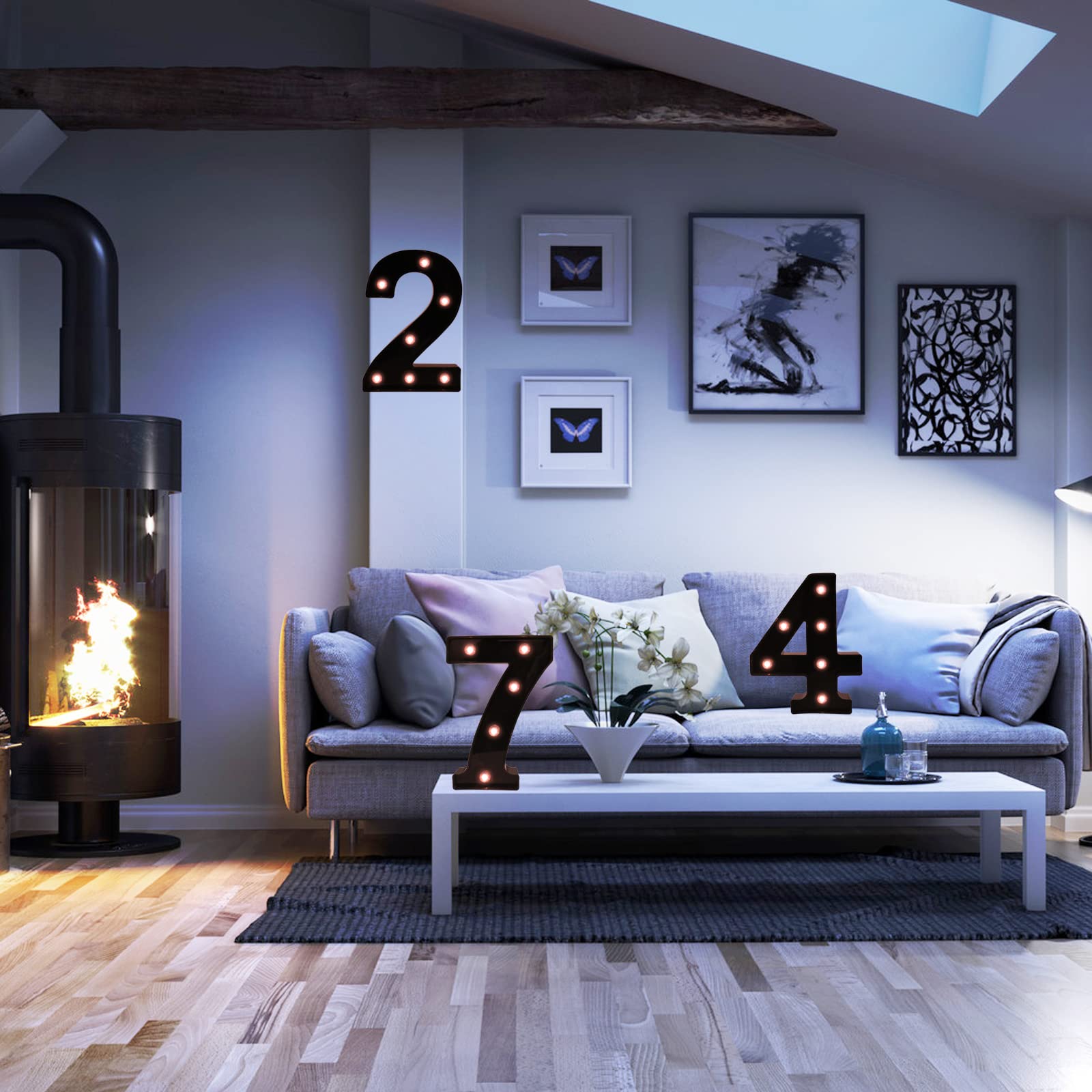 LED Marquee Number Sign - Light Up Black Alphabet & Number Lights for Home, Bar, Christmas, Birthday, Wedding Decor - Perfect for Night Lights & Party Decorations
