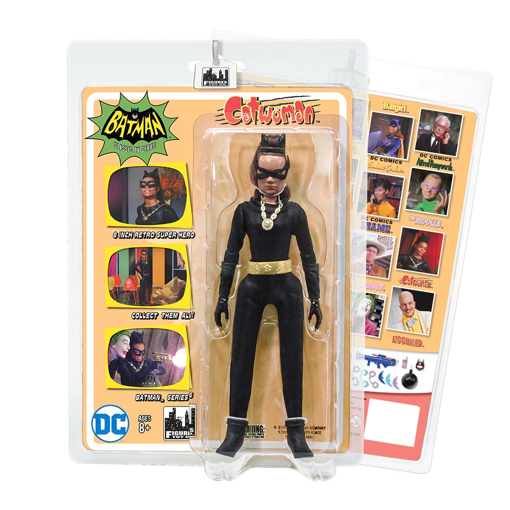 Batman Classic 1966 TV Series Action Figure - Catwoman (Eartha Kitt) Collectible Toy | DC Comics Vintage Series 6 | Perfect for Display, Gifts & Superhero Fans