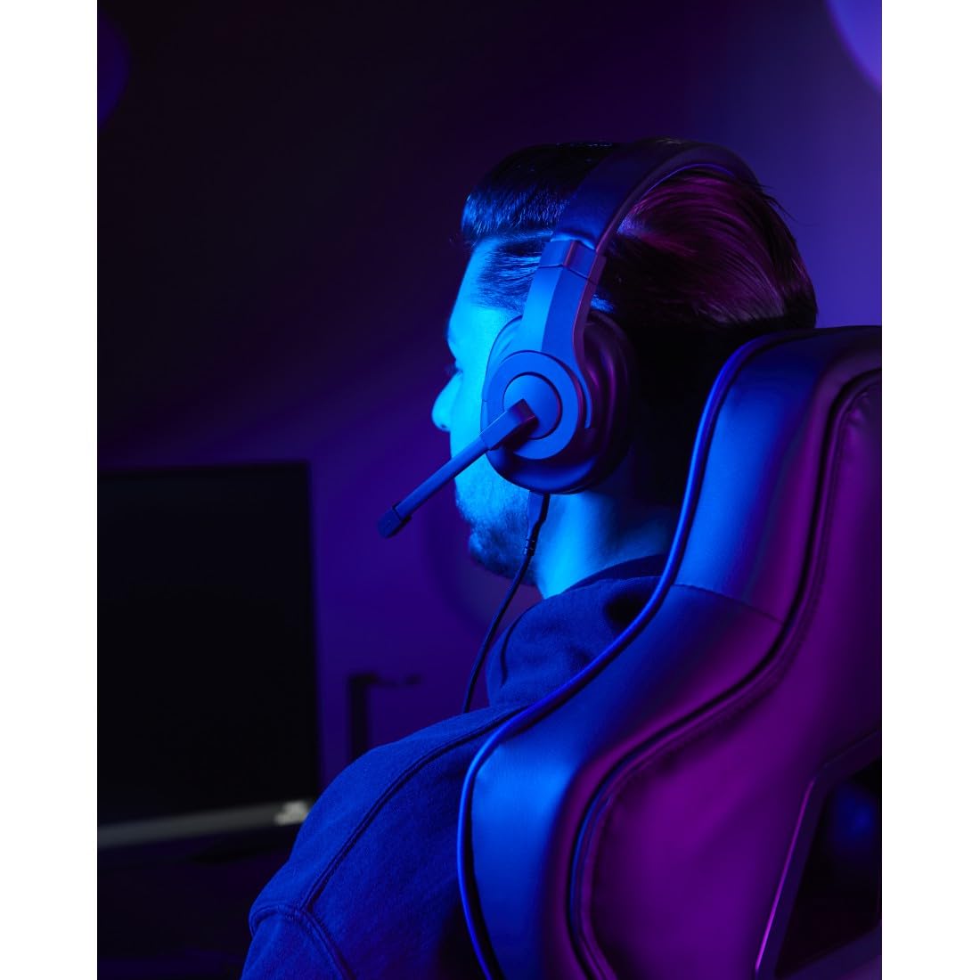 uRage Gaming-Headset SoundZ 100 V2 - Wired Multi-Platform Over-Ear Headphones for PS5, PS4, Xbox, PC, Laptop & Smartphone - Noise Cancelling Mic & Comfortable Ear Cushions - Perfect for Gaming, Streaming & Online Classes (Black)