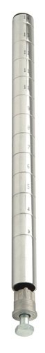 Quantum P86S Stainless Steel Post with Leveling Leg - Commercial Modular Shelving Accessory Kit for Restaurants, Supermarkets & Warehouses | 1