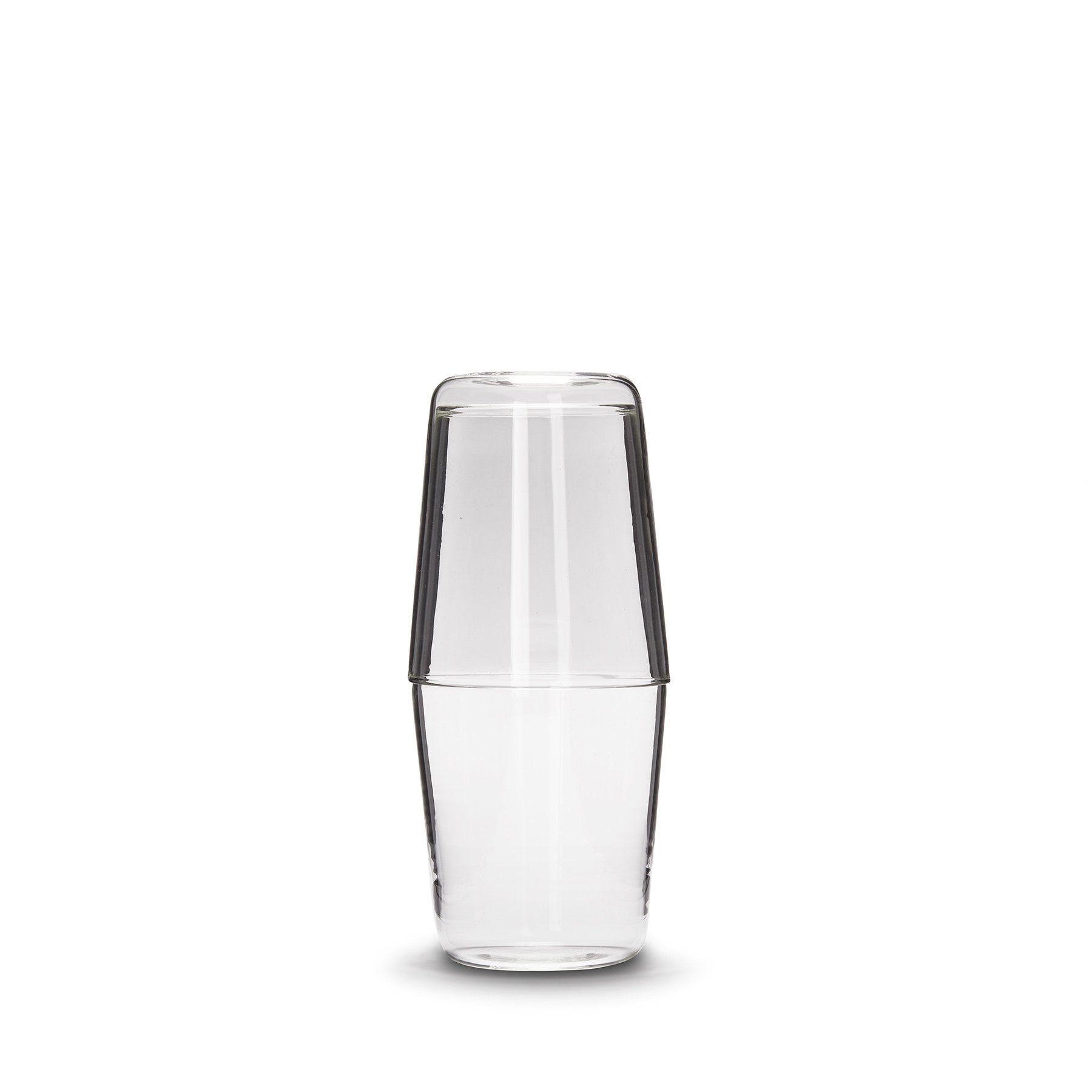Luisa Bonne Nuit Glass Carafe and Cup Set - 34oz Clear Water Pitcher with 2 Drinking Glasses for Bedroom, Kitchen, Office & Gift Giving