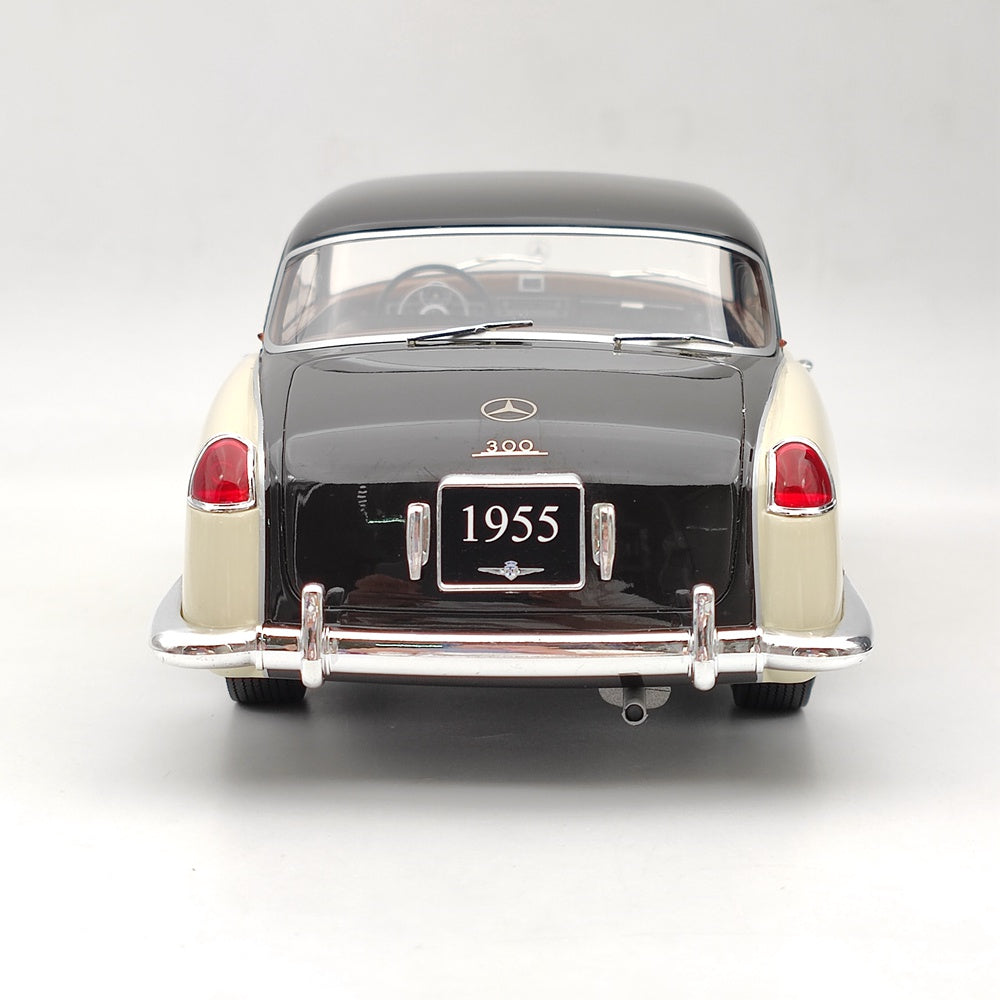 BOS 1/18 Scale Mercedes Benz 300B Pininfarina 1955 Limited Edition Black Resin Model Car - Collectible Vintage Diecast for Display & Gift Giving