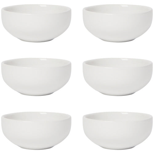Now Designs White Pinch/Dip Bowls Set of 6 - Perfect for Serving Condiments, Sauces, and Small Snacks at Parties, BBQs, and Family Gatherings