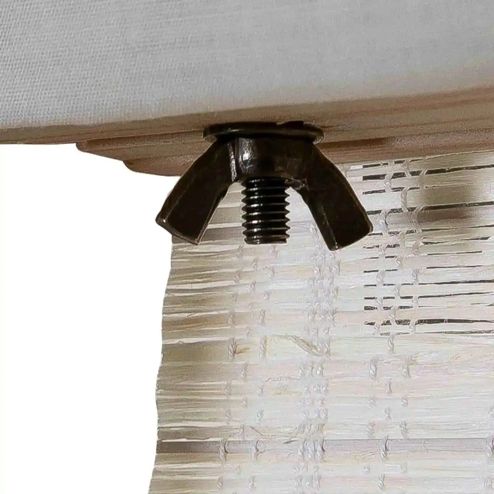 Rae Natural Ramie Flax Woven Wood Shades Series C - Eco-Friendly Window Coverings for Living Room, Bedroom & Office Decor